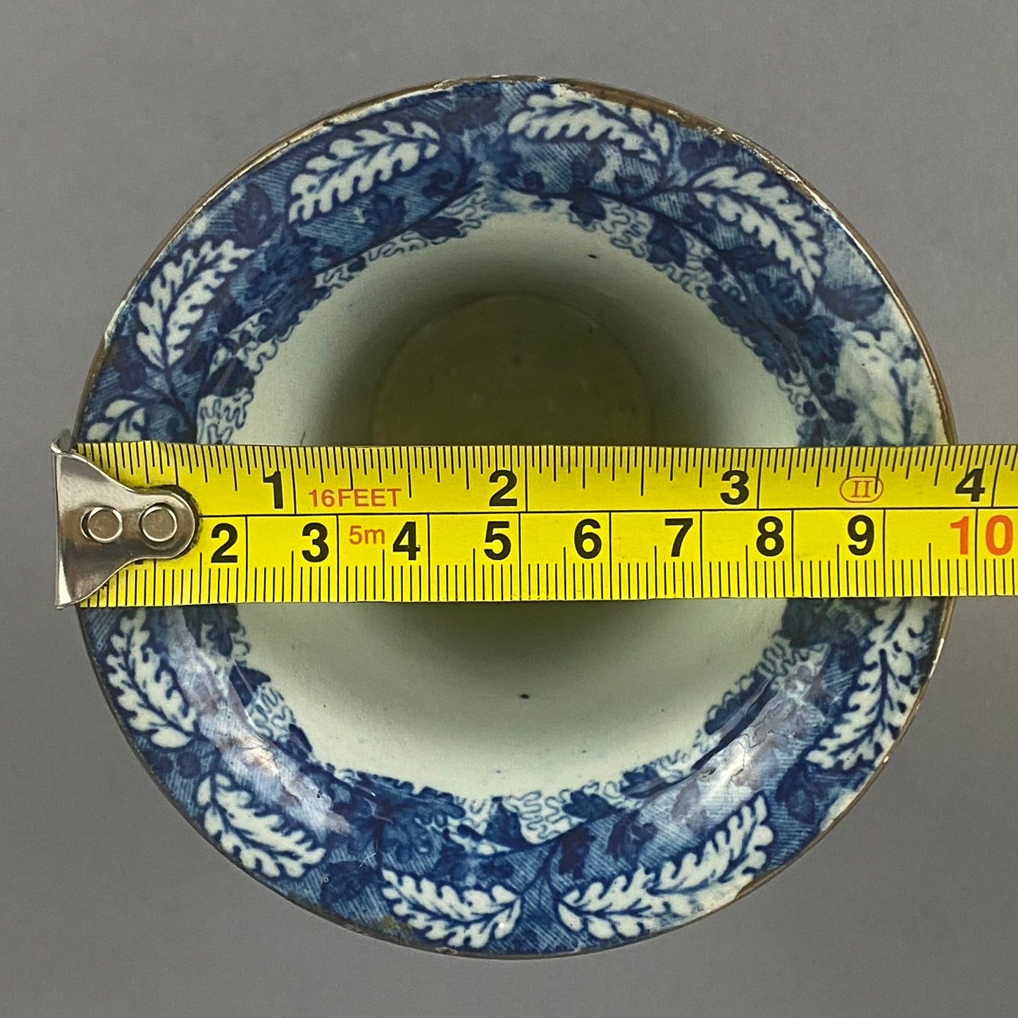 Spode 18thc Pearlware Pottery Vase Blue Transfer 11.5cm Antique c1780s English