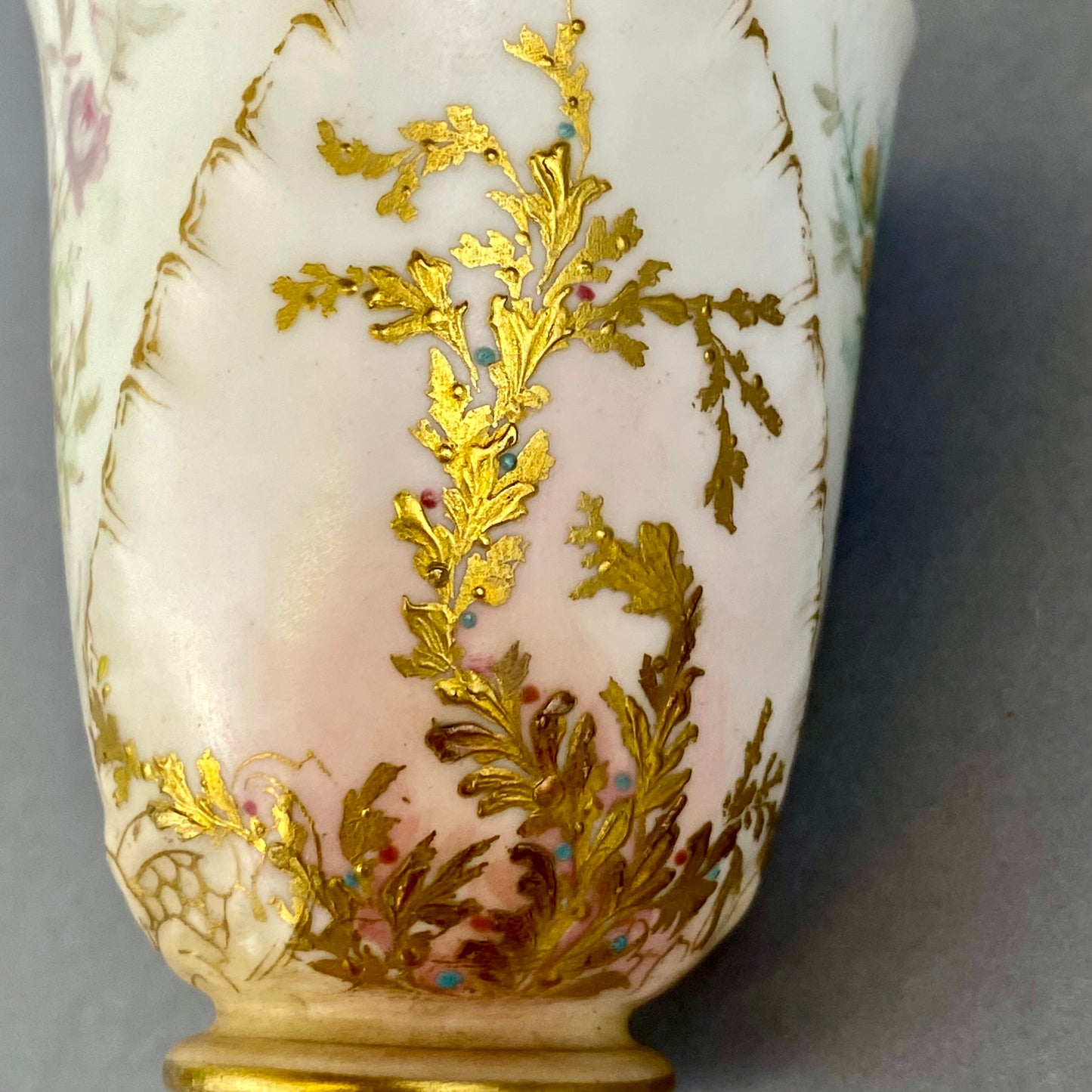 Doulton Burslem 19thc Coffee Cup Antique Demitasse Espresso Gold Gilt c1887