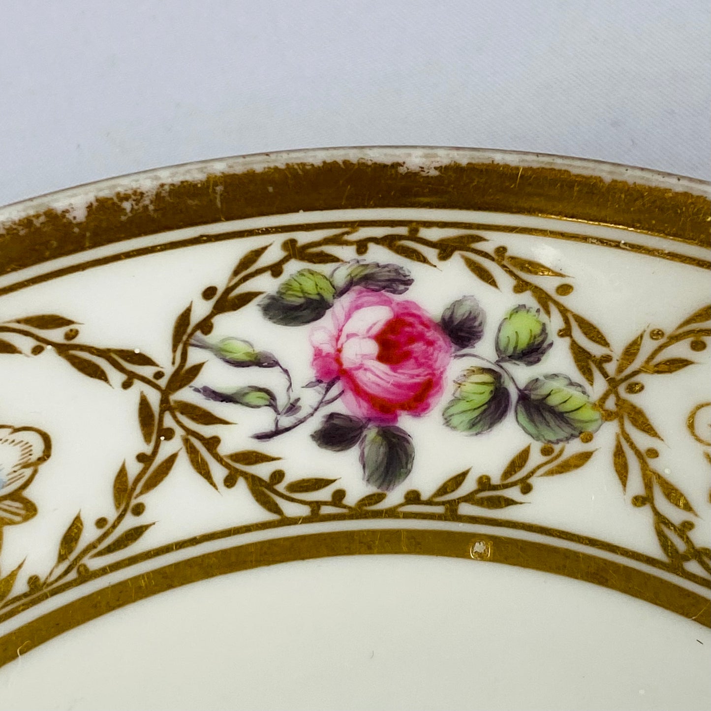 Antique Pinxton Porcelain c1800 Billingsley Mansfield Decorated Saucer