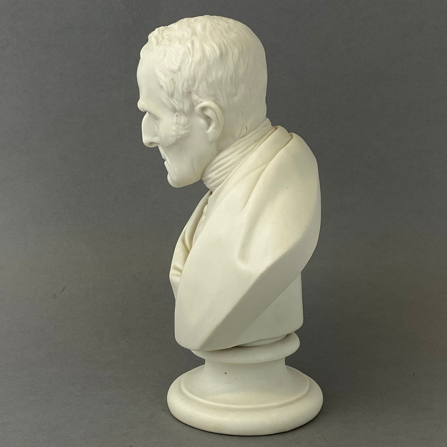 Coalport Porcelain by Joseph Pitts Parian Bust Duke of Wellington Antique c1852