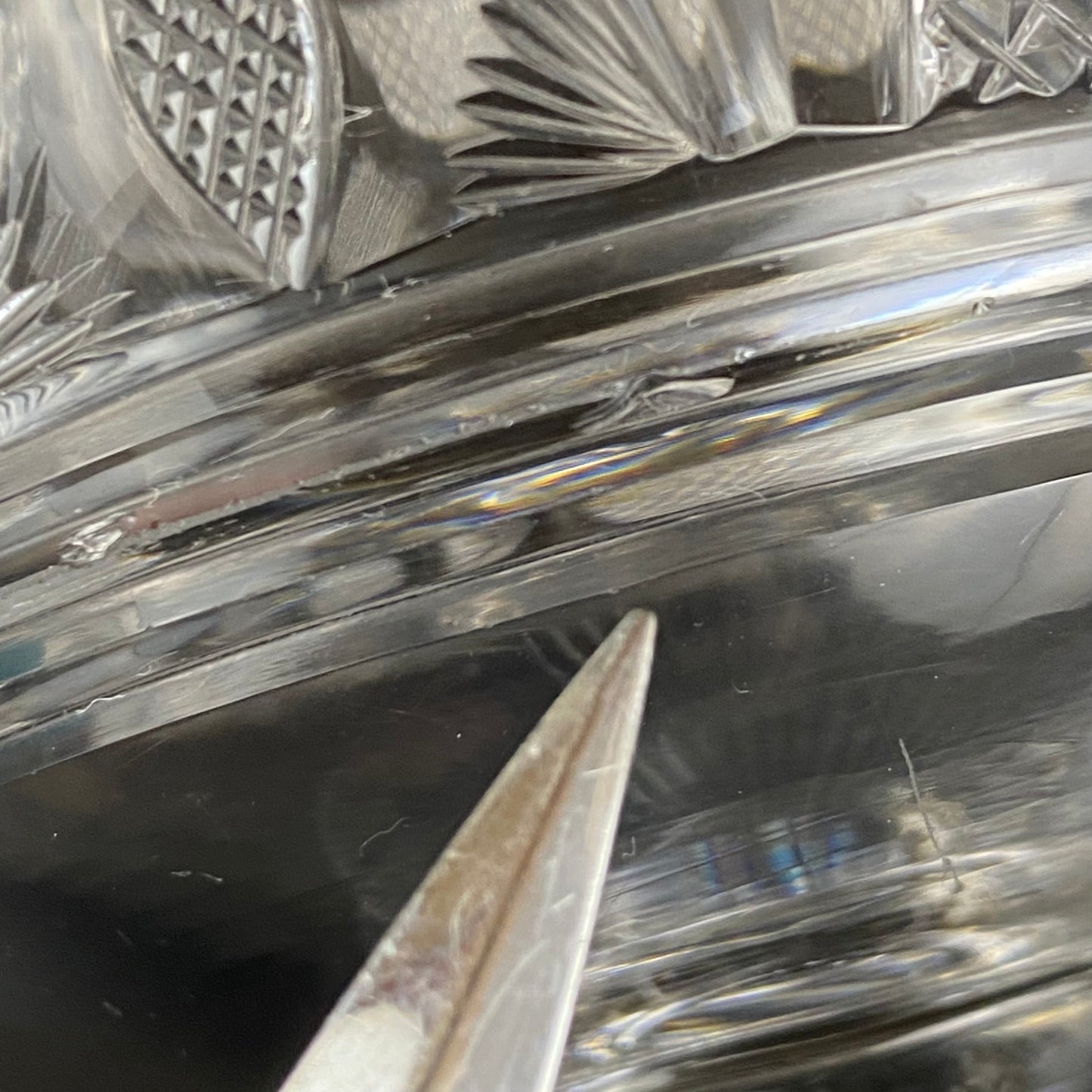 Regency Rummer Antique 19thc Anglo / Irish Glass Large Crystal Hand Cut Goblet 5"