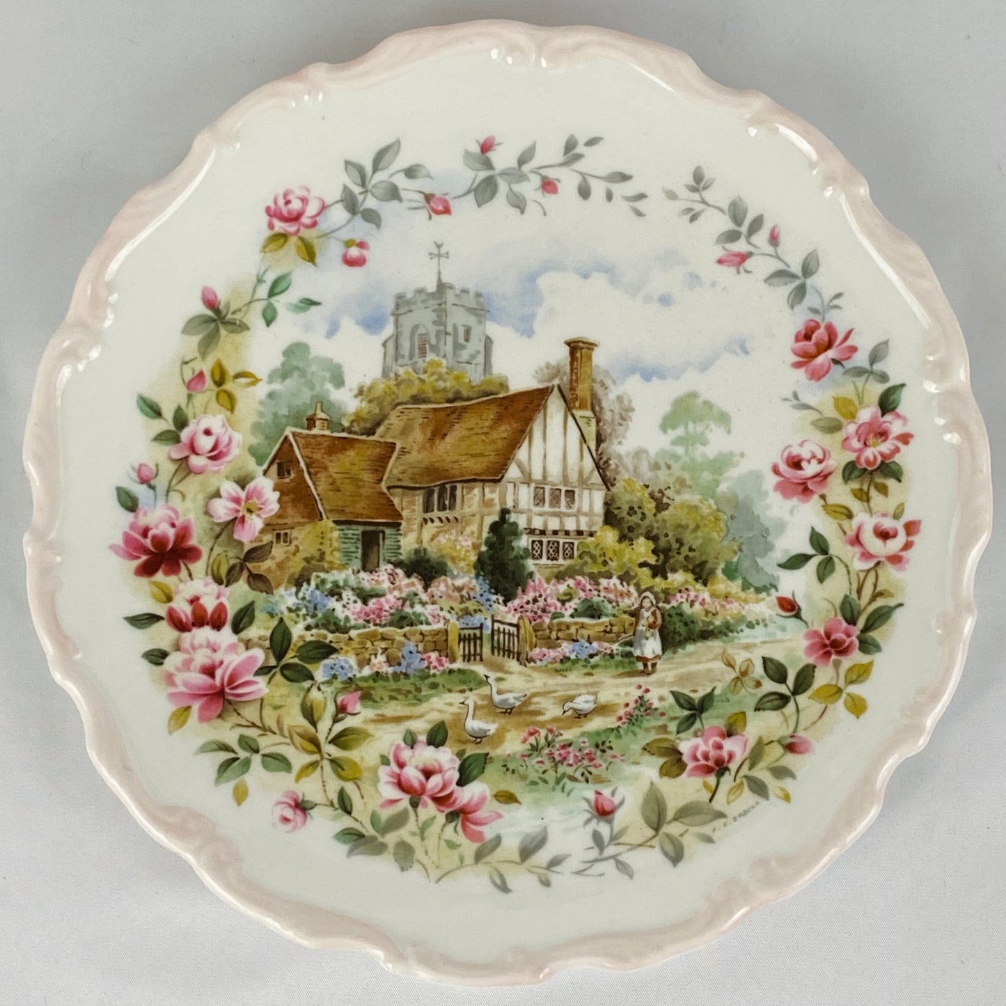 4 Royal Albert Vintage Plates - Cottage Garden of the Year - 4 Seasons 1984