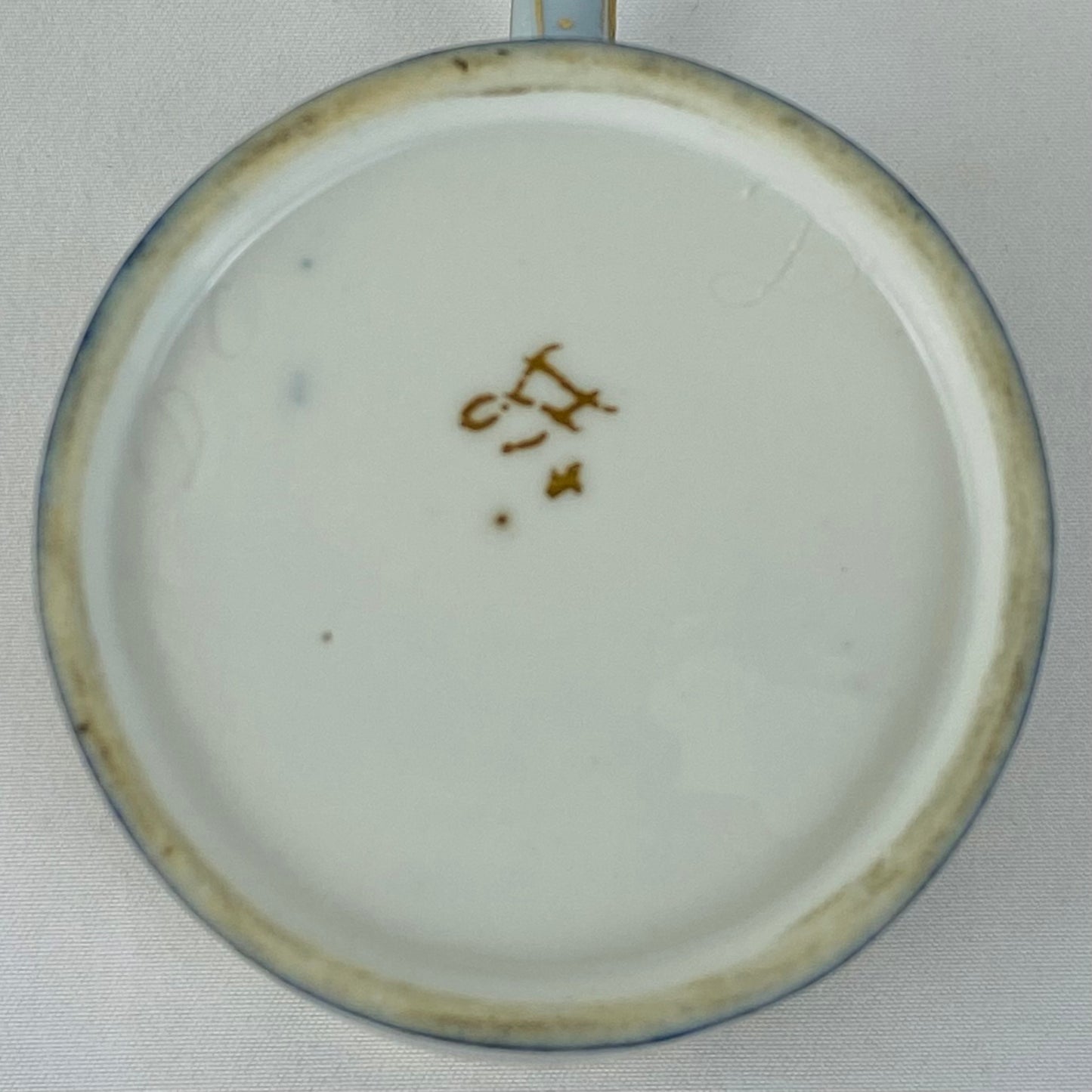 Sevres Coffee Cup Antique Porcelain Gold Gilt Imperial / Royal Initial P & Crown 19thc