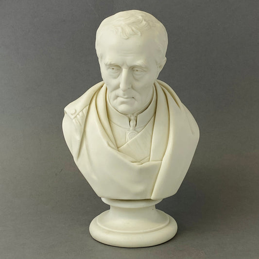 Coalport Porcelain by Joseph Pitts Parian Bust Duke of Wellington Antique c1852