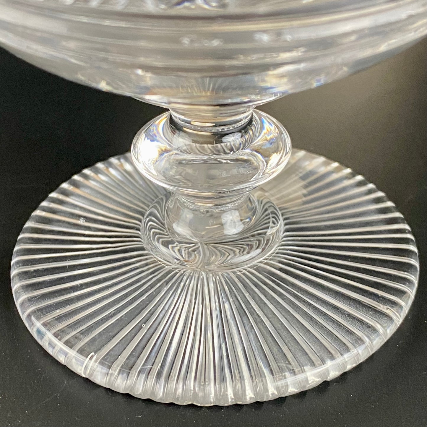 Regency Rummer Antique 19thc Anglo / Irish Glass Large Crystal Hand Cut Goblet 5"