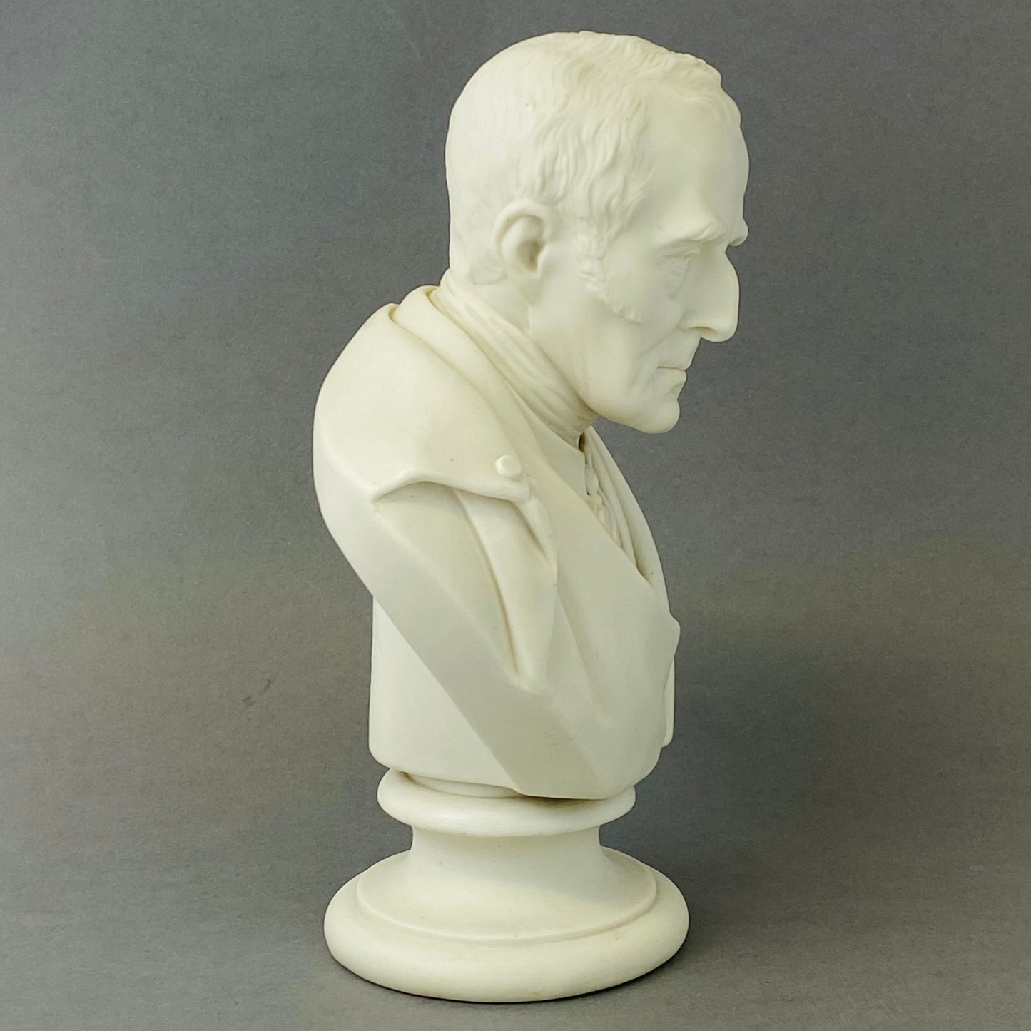 Coalport Porcelain by Joseph Pitts Parian Bust Duke of Wellington Antique c1852