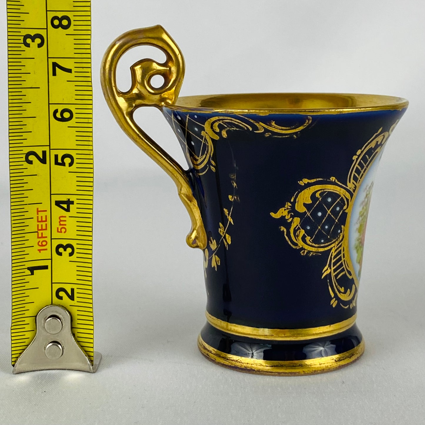 2 Antique c1890 Austrian Royal Vienna~ Demitasse Espresso Cup & Saucer Gold Gilt