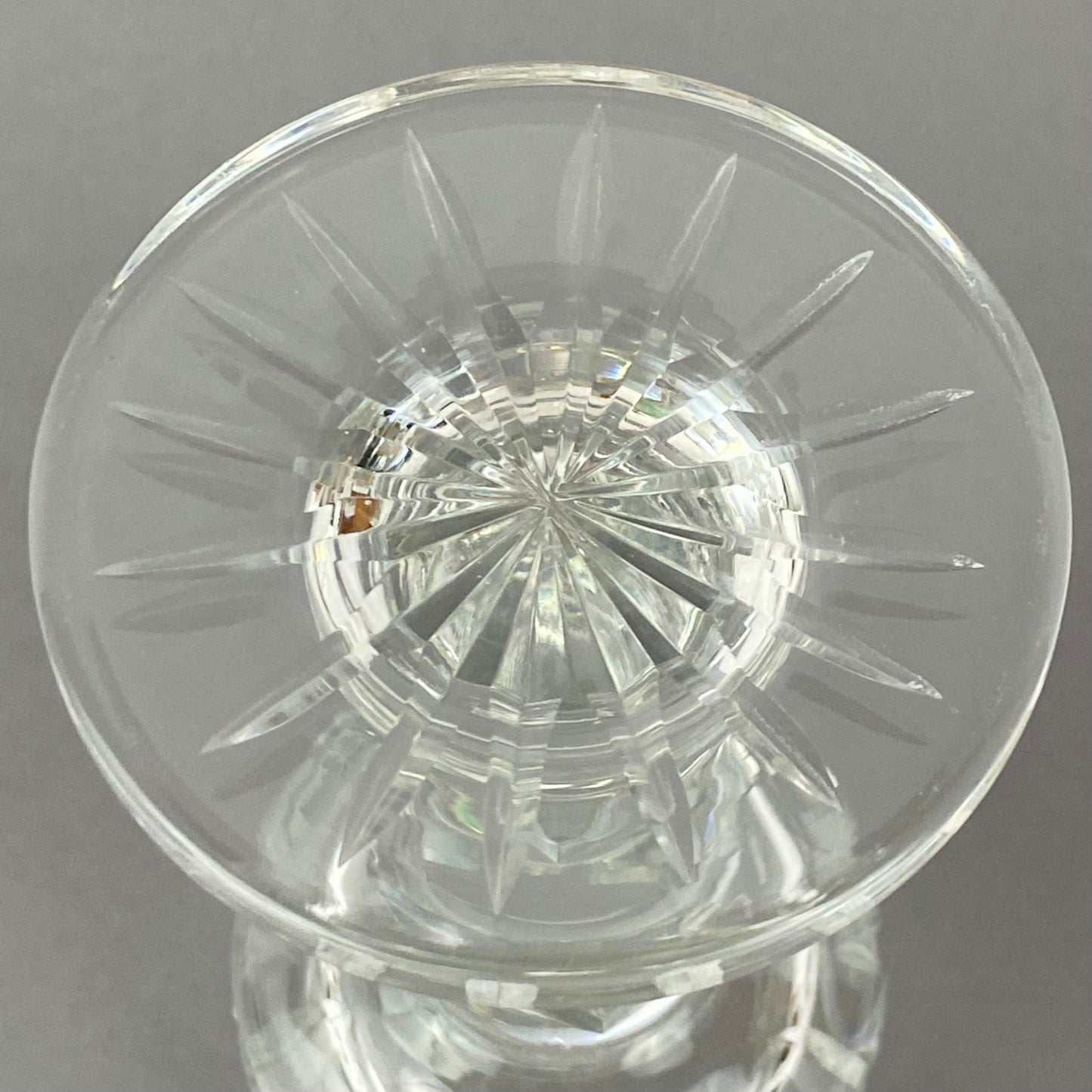 Six Chalice Glass Goblets Bohemian Cut Star & Fan Heavy VTG Hand Cut Crystal