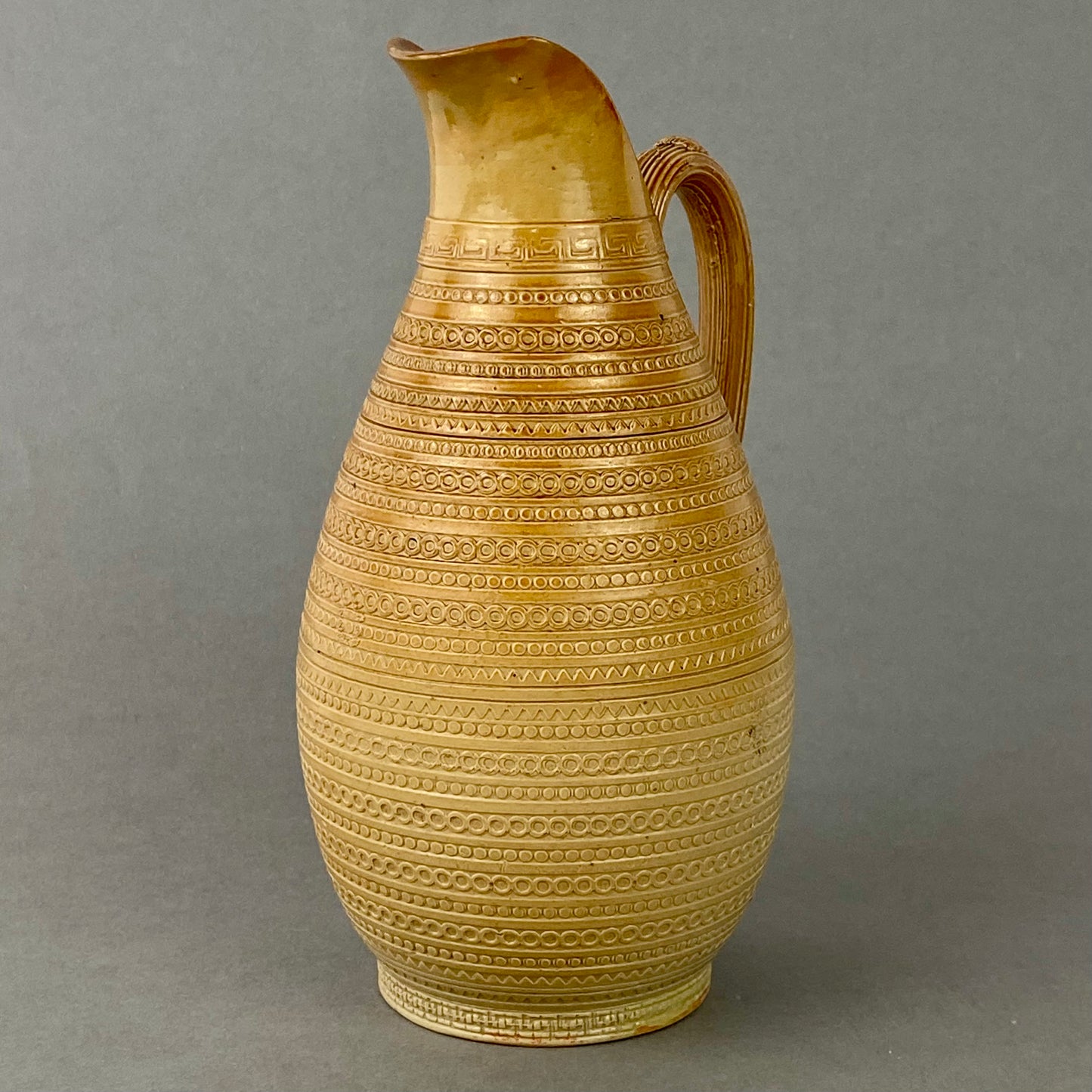 Antique Doulton Lambeth Jug / Pitcher 19thc Victorian Salt Glaze Stoneware