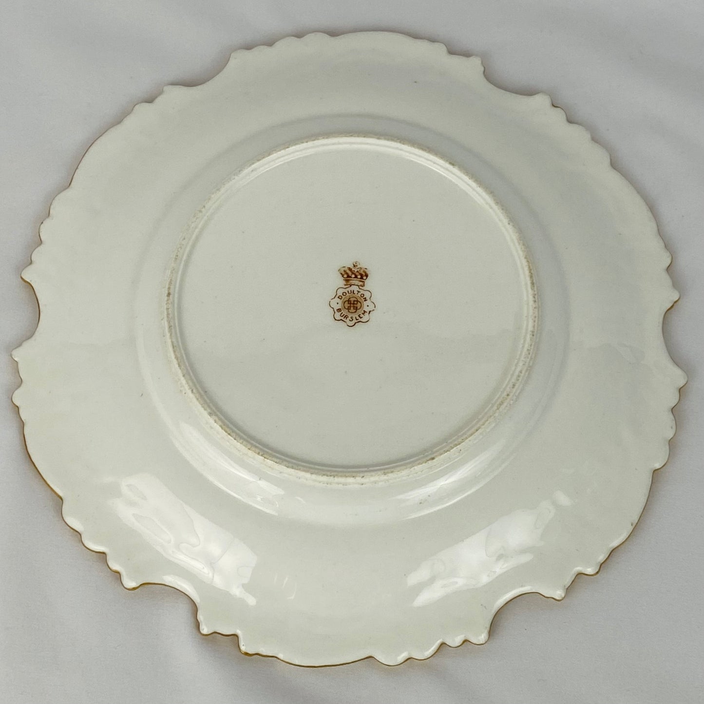 c1892 Antique Plate by Doulton Burslem Scallop Edged Spanish Ware