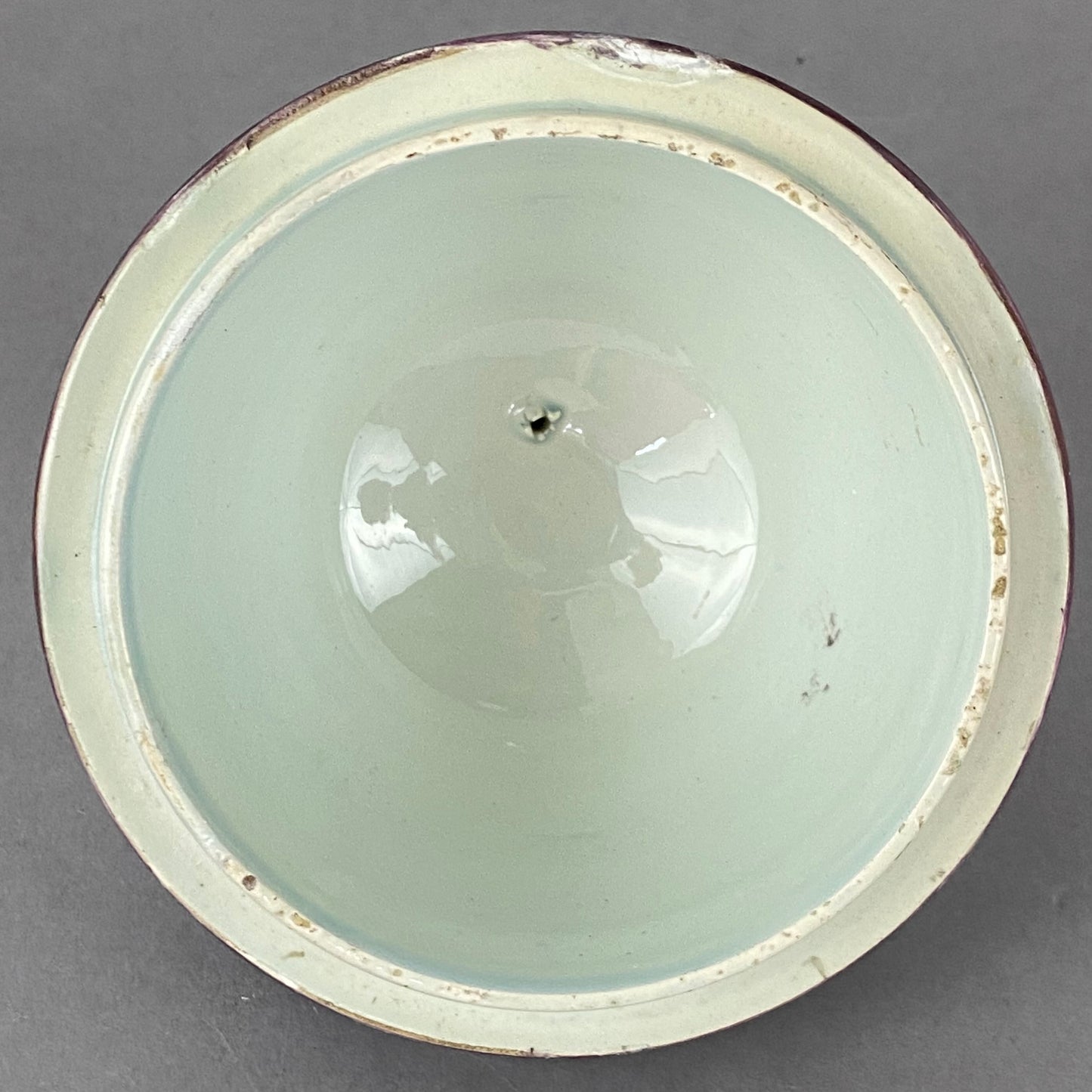 Antique Leeds Pearlware Pink Lustre Coffee Pot with Puce Transfer 18thc English