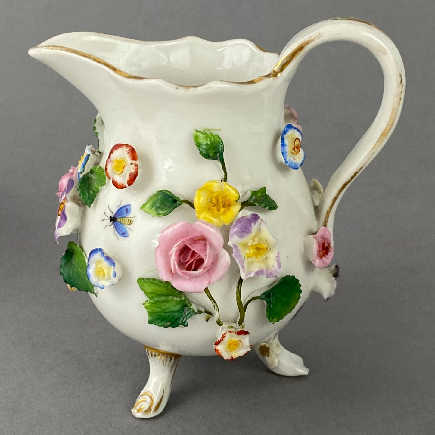 Antique Tea / Coffee Pot Set Meissen style Ernst Bohne Söhne Porcelain c1878+