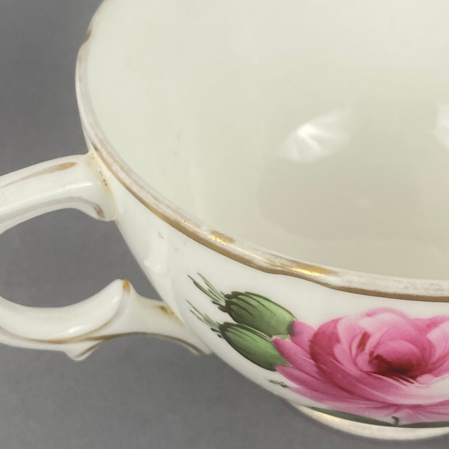 Antique Hammersley Breakfast Cup & Saucer Artist D Millington Pink Rose #13677