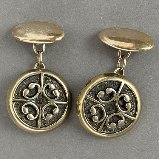 OLA GORIE Sterling Silver Cufflinks boxed Orkney Celtic Vintage  Handcrafted
