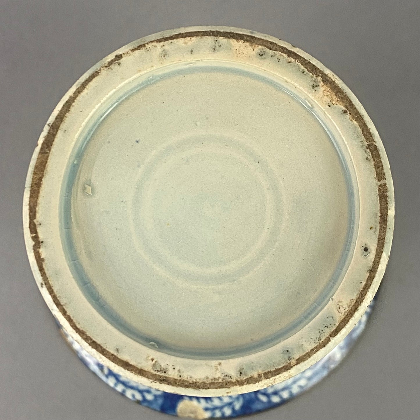 Spode 18thc Pearlware Pottery Vase Blue Transfer 11.5cm Antique c1780s English