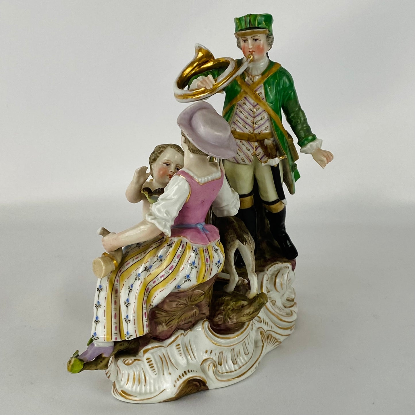 Meissen Style Antique Porcelain Figurine JR mark 19thc