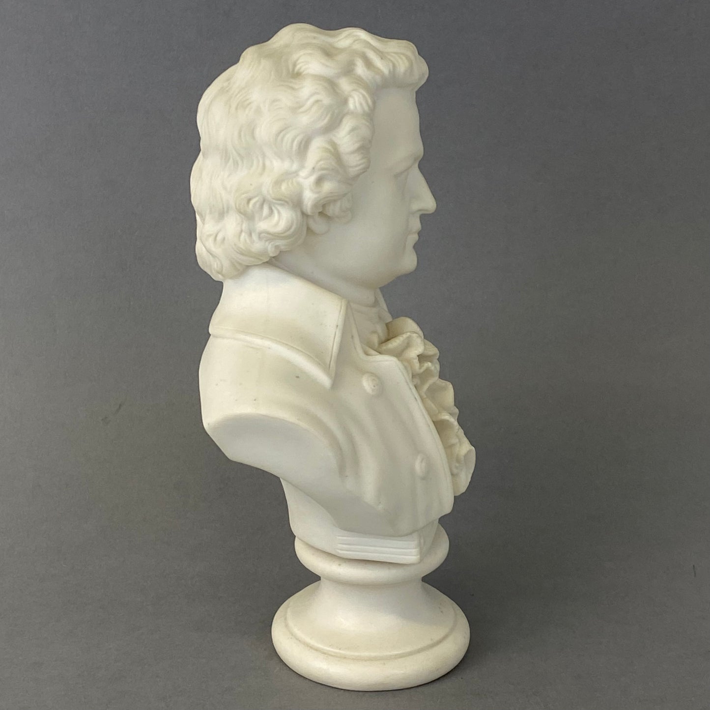 Antique 19thc Parian Porcelain Bust Composer Mozart by Robinson & Leadbeater