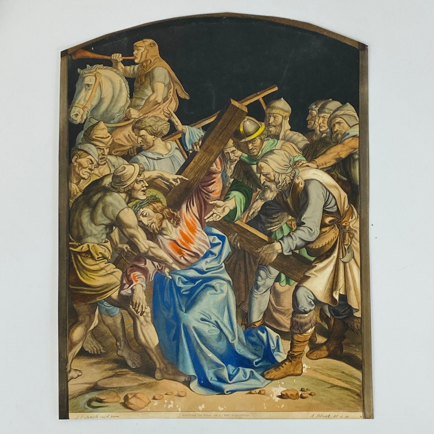 14 Antique Etchings c1860 Church Salvage The Stations of The Cross by Fuhrich