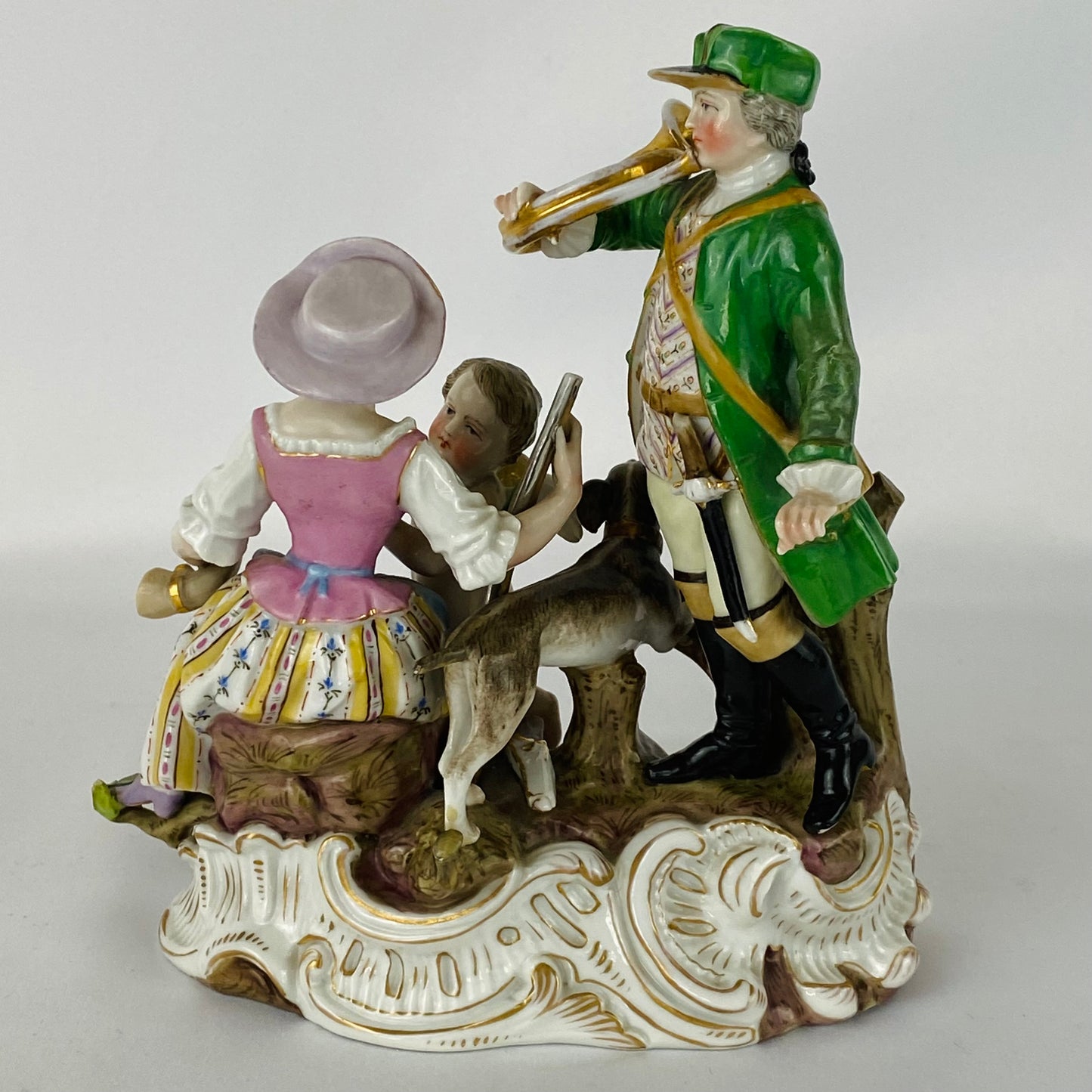 Meissen Style Antique Porcelain Figurine JR mark 19thc