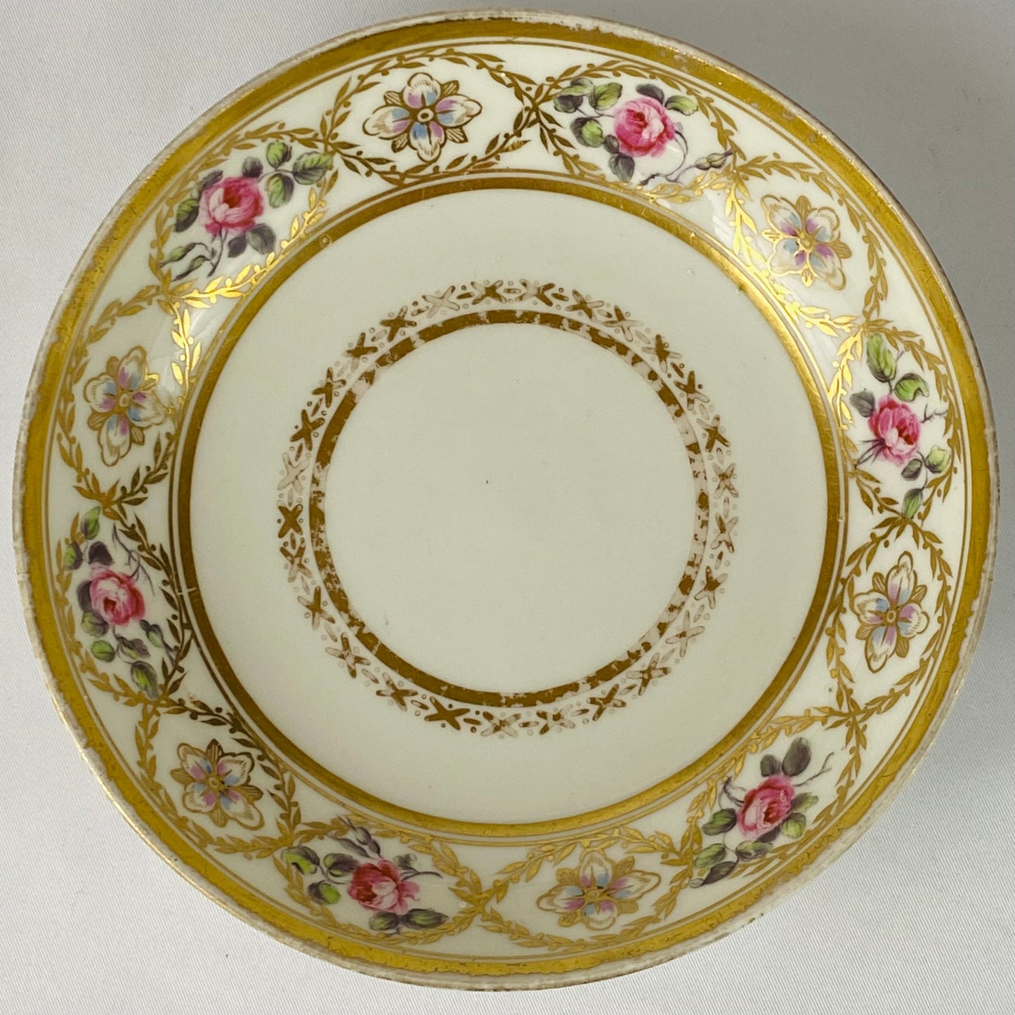 Antique Pinxton Porcelain c1800 Billingsley Mansfield Decorated Saucer