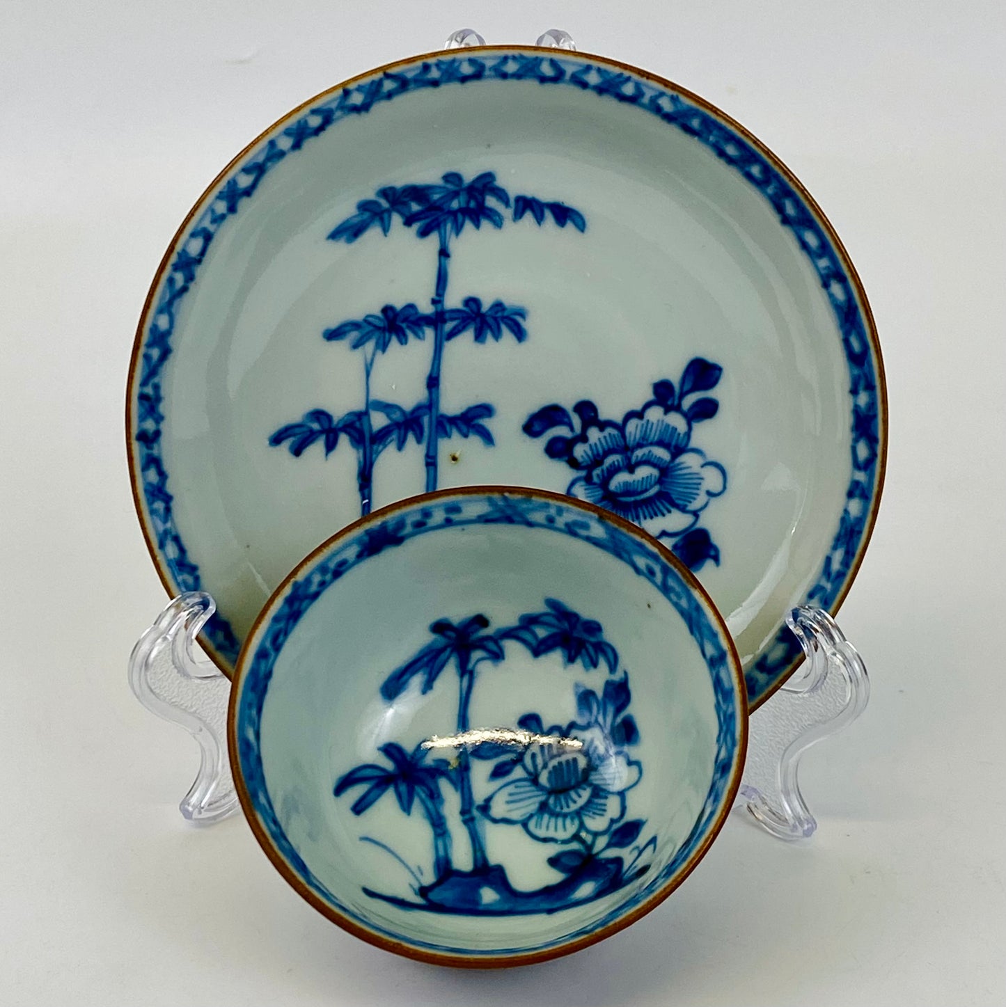 Nanking Cargo Shipwreck Chinese Batavian Porcelain Tea Bowl & Saucer c1752