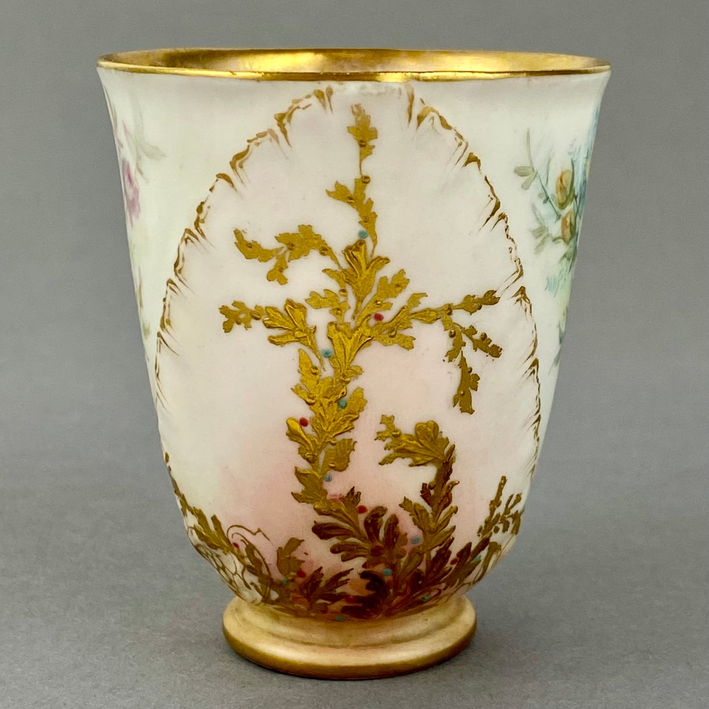 Doulton Burslem 19thc Coffee Cup Antique Demitasse Espresso Gold Gilt c1887