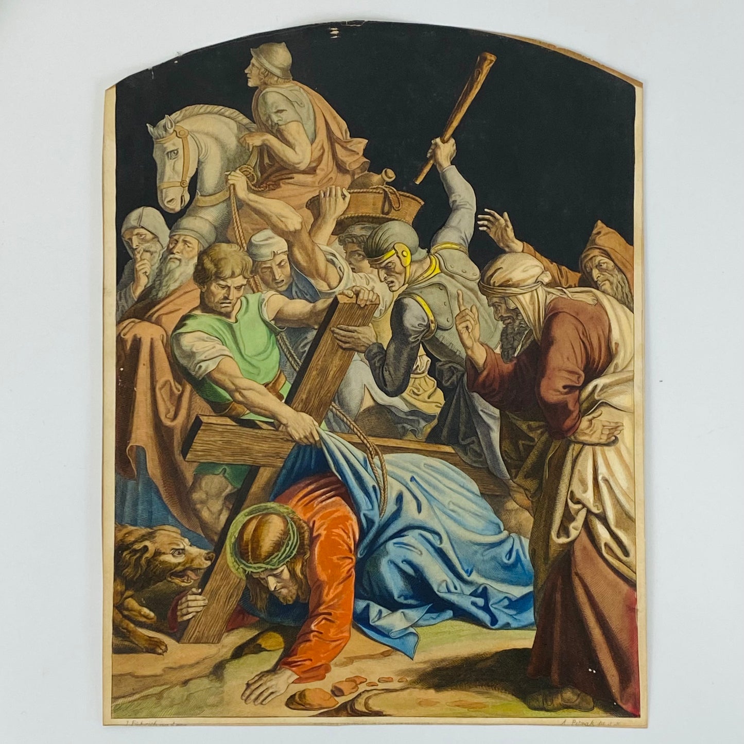 14 Antique Etchings c1860 Church Salvage The Stations of The Cross by Fuhrich