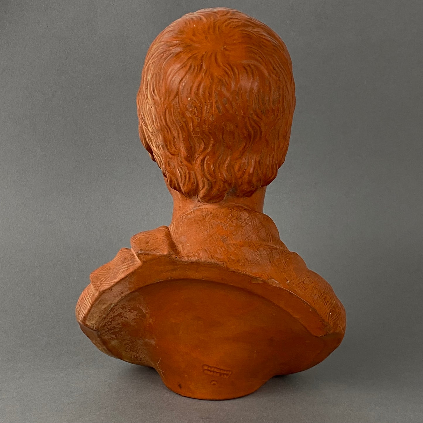 19thc Antique Terracotta Figurine Sir Walter Scott Head Bust by Watcombe Torquay