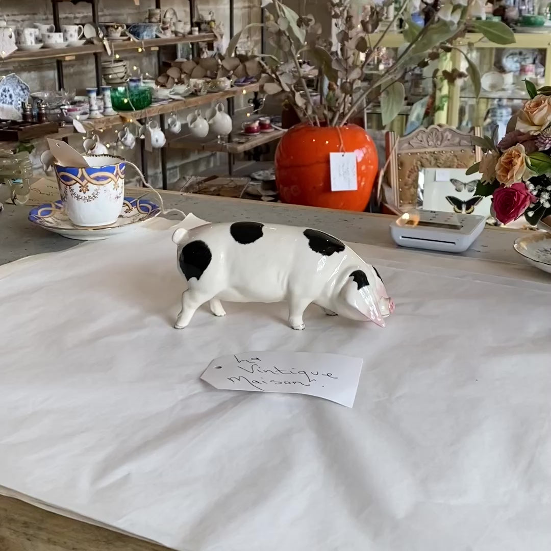 Beswick Gloucester Old Spot Pig 4116 English Porcelain Figurine